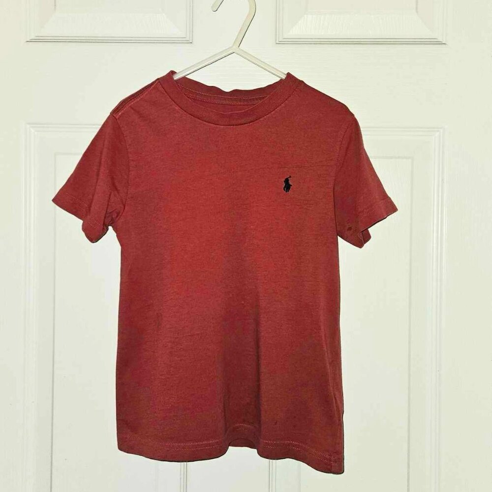 Polo by Ralph Lauren boys t-shirt, size 5, color is coral, perfect!